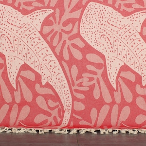 Whale Design Throw, 91x99 Inches Red Cotton Throw, Personalized Gifts, Throw Blanket Couch, Housewarming Gift, Throw Blankets,