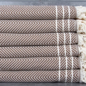 Wedding Gift Blankets, Turkish Blanket, Diamond Brown Bedspread, 71x95 Inches Table Cover, Picnic Throw, Decorative Bedspread,