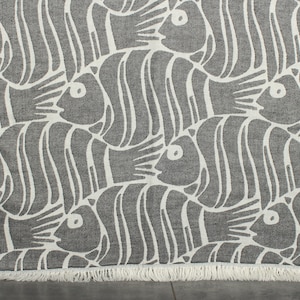 Fisch Design Überwurf, personalisierte Decke, Boho Überwurf Decken, 60x71 Zoll schwarz Baumwolle Überwurf, Bachelorette Geschenke, Decke für Bett,