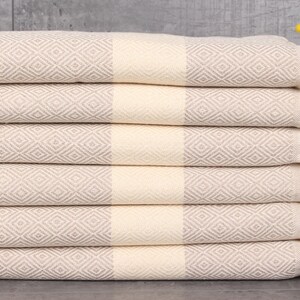 Bathroom Towel 20x36 Inches, Spa Towel, Bulk Order Towel, Monogrammed Tea Towel, Beige Towel, Diamond Hand Towel, Hanging Kitchen Towel,