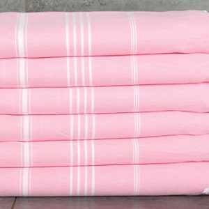 Striped Blanket, Bachelorette Party Favors, 79x95 Inches Pink Cotton Blanket, Throw Blanket, Monogram Blanket, Birthday Gift,