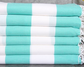 Telo da nubilato, telo mare ricamato, asciugamano Benetton verde