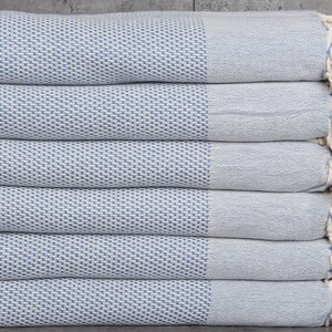 Personalized Towel, Turkish Towel, Blue Towel, Geometric Towel, 40x71 Inches Bachelor/Bachelorette Party Favors, Spa Towel,