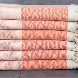Wholesale Blankets, Sofa Blanket, Orange Diamond Bedcover, 79x103 Inches Bed Cover, Designer Throw, Warm Bedcover, Wholesale Bedcover,