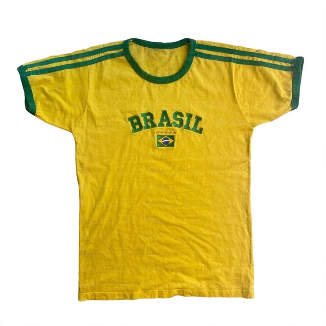 Retro Brazil T-Shirt Women's Short Sleeve Brazil Tee - Etsy France