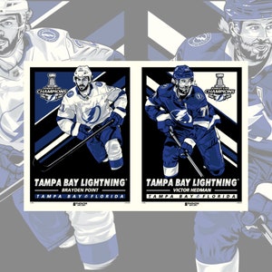 Officially Licensed 2020 Stanley Cup Champions Tampa Bay Lightning Diptych Print Bundle