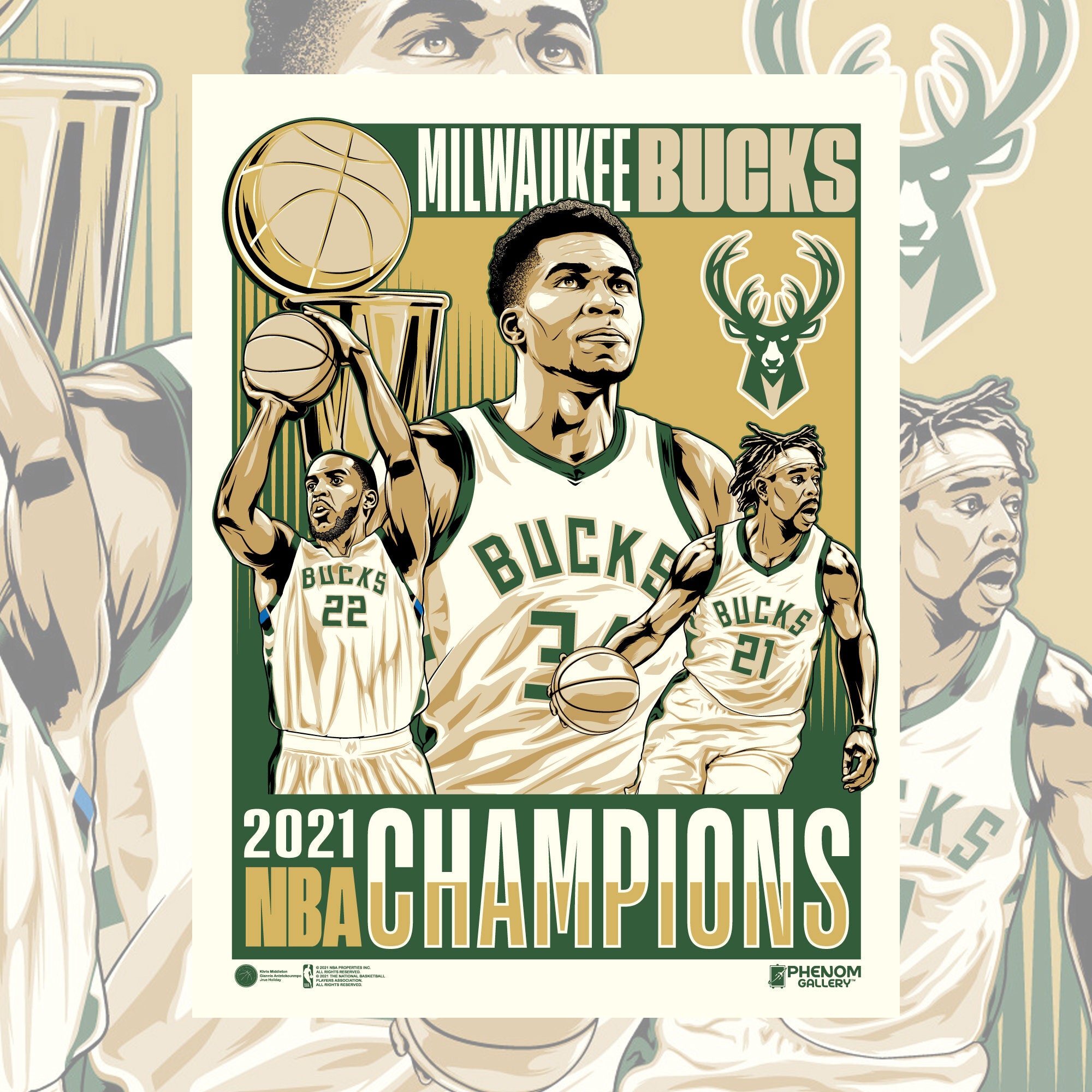 Milwaukee Bucks Toddler 2021 NBA Finals Champions Locker Room T-Shirt -  White