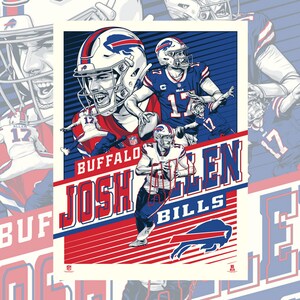Stampa di Buffalo Bills Josh Allen con licenza ufficiale
