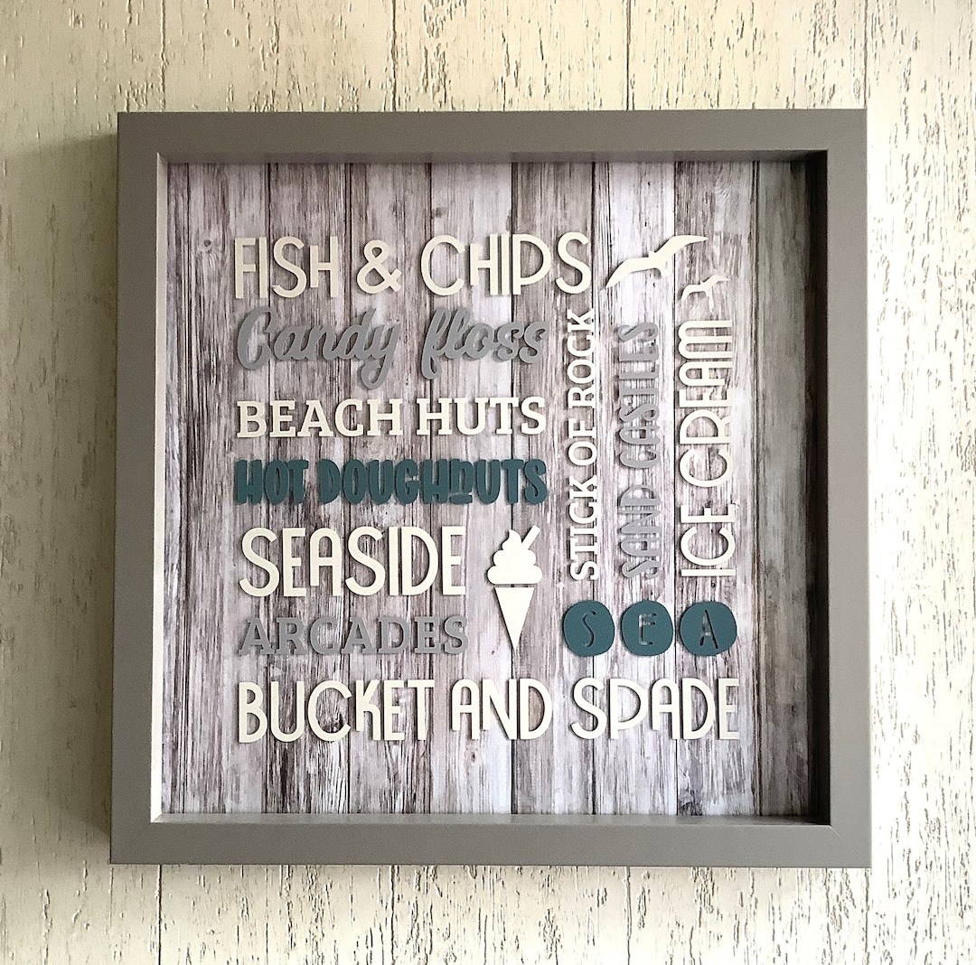Beach Word Art Vinyl Decal Grey Photo Frame Coastal Seaside Decor Etsy Beach word art vinyl decal grey photo frame coastal seaside decor etsy