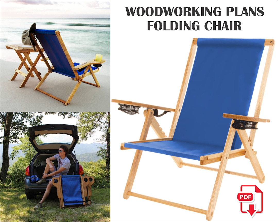 Folding Chair Woodworking Plans Woodworking Projects Cnc Etsy