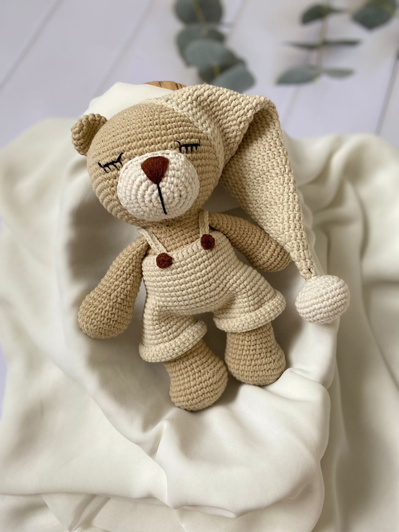 Crochet Amigrumi Dollamigurumi Toyssleepy Teddy Etsy