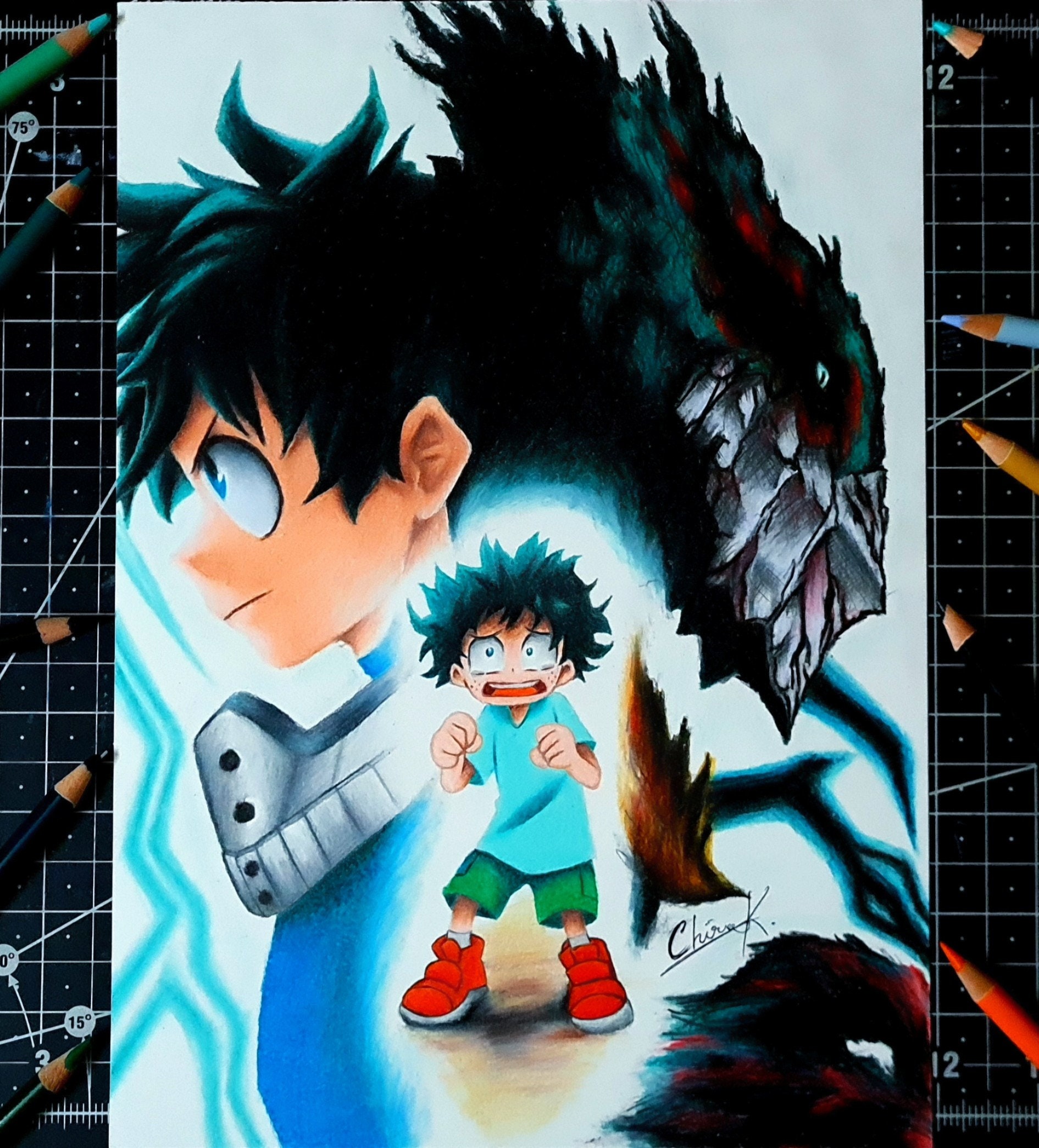 Anime Boy Colored Pencils Drawing Anime Poster Cartoon - Etsy Anime Boy Colored Pencils Drawing Anime Poster Cartoon - Etsy