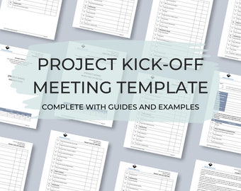 Plantilla de reunión de inicio de proyecto: editable en MS Word (descarga digital)