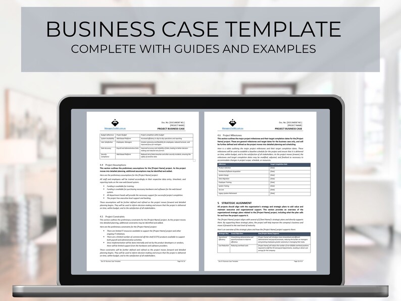 Business Case Report Template Fully Editable MS Word With Examples