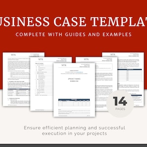 Business Case Template | Fully Editable MS Word with Examples | Business Case Report | Project Management | Project Initiation