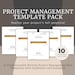 Project Management Template Pack | Ten Fully Editable Word DOCX | PMBOK ...