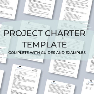 Project Charter Template | Fully Editable MS Word with Examples | Client Business Case Report | Project Management | Project Initiation