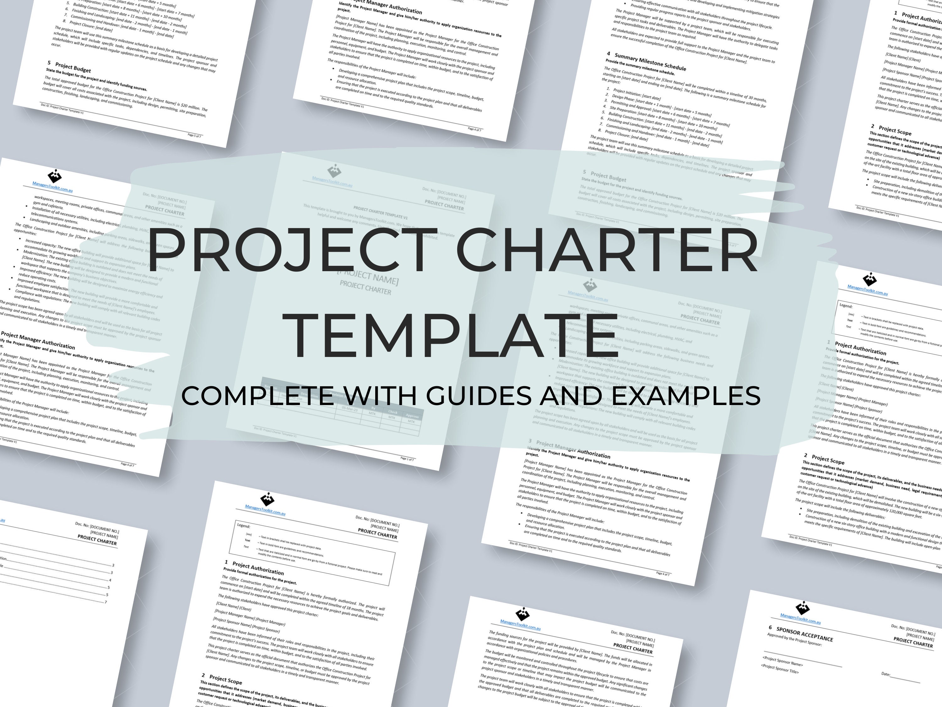 Project Charter Template Editable MS Word Business Case digital Project Charter Template Editable MS Word Business Case digital