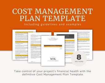 Plantilla de plan de gestión de costos: Guía de proyectos de construcción (Descarga digital en MS Word)