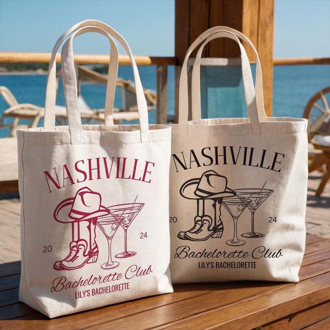 Cowgirl Themed Bachelorette, Personalized Name Bag, Bridesmaid Tote ...