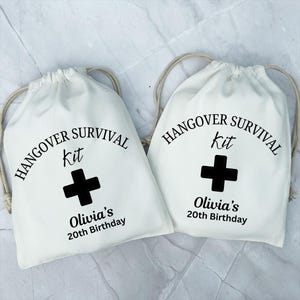 Hangover Survival kit, Hangover Recovery Kit bag, lit recovery kit, Bachelorette Party Favor, goody bags adult, bachelorette recovery bag