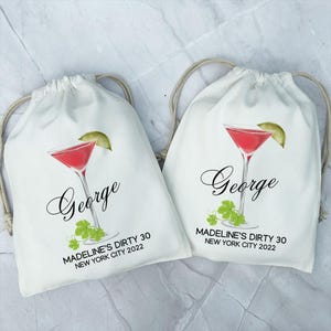 Birthday Hangover Kit Bags, martini hangover kit, Bachelor Party Favors, Custom Hangover Kits, New York Bachelorette Bags, lit recovery kit