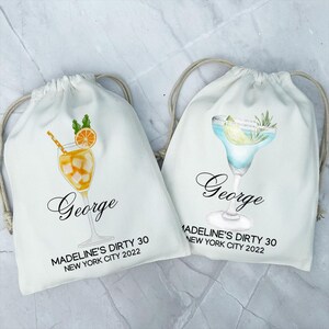 Hangover Recovery Kit Bag, Martini Favor Bags , Margarita Gift Bags with Names, Spritzy Bachelorette Bags,Bachelorette Party, got to lit kit
