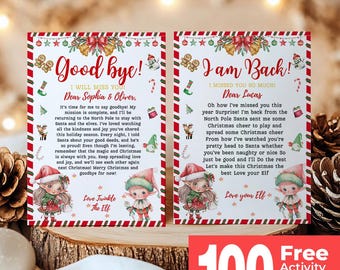 Editable Elf Arrival Letter, Elf I&#39;m Back and Good Bye Letter From Elf, Elf Hello Letter Printable, Christmas Elf Letter From Your Elf