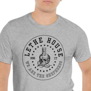 Lethe House Logo Unisex Shirt, University Dark Academia T-Shirt, Ninth House Tee, Gift for Reader or Book Lover, School Academy Fan Sweats