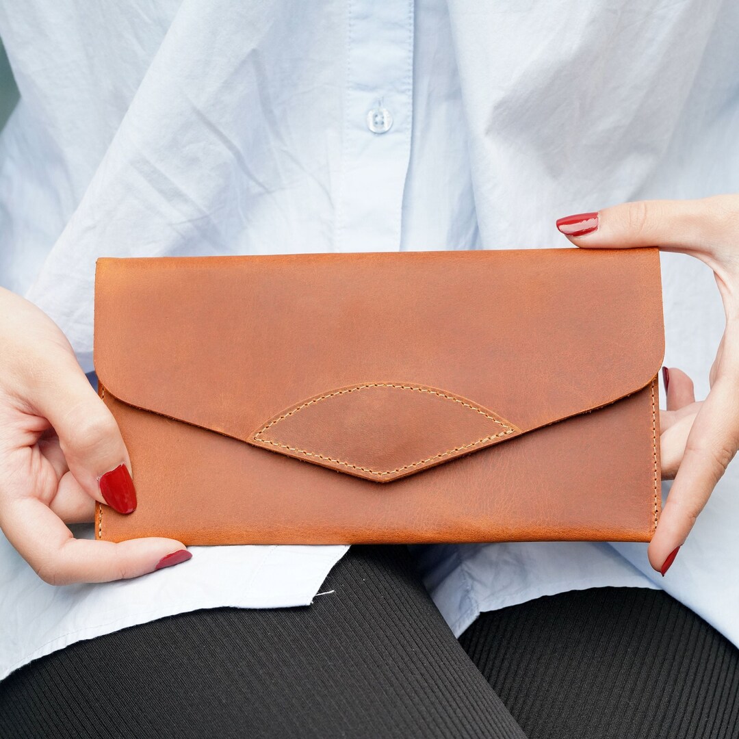 Personalized Ladies Leather Card Wallet Minimalist Wallet Slim Wallet