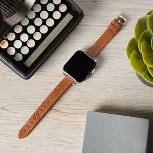 Personalized Ladie’s Leather Apple Watch Strap | Handcrafted Leather | Timepiece Strap | Leather Watch Strap | Apple Watch Gift
