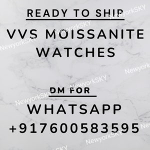 VVS Moissanite Diamond Watch, Hip Hop Watch, Moissanite Watch, Bling Watch, Automatic Movement Watch, Moissanite Watch For Men