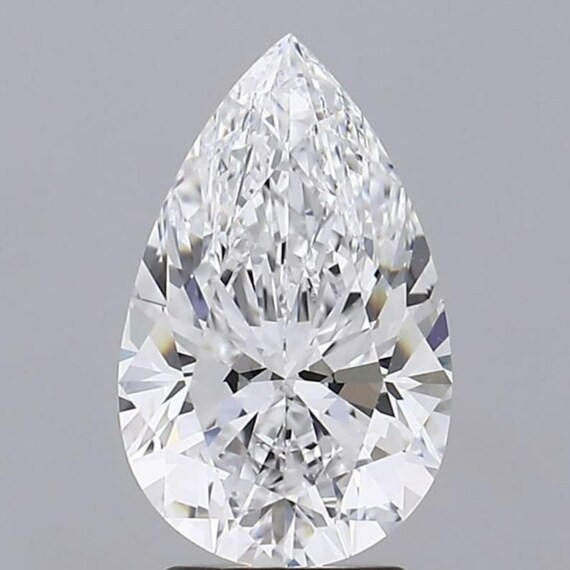 Carat D Color Vvs-vs Clarity Pear Cut Lab Grown Loose Diamond
