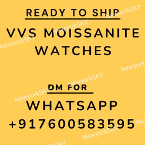 VVS Moissanite Diamond Watch, Hip Hop Watch, Moissanite Watch, Bling Watch, Automatic Movement Watch, Moissanite Watch For Men