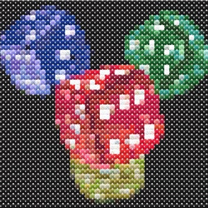 Game or gambling dice are multi-walled objects Simple Spikes Cross Stitch Pattern Instruction Embroide