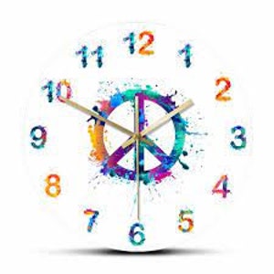Cross Stitch Pattern Levitating Rainbow Clock