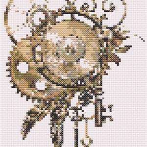 Cross Stitch Pattern Instruction Steampunk Steam Punk Old Machinery ...