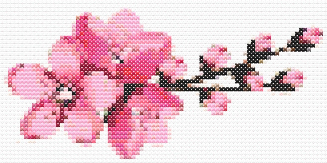 Sakura Cross Stitch Pattern: Floral Cherry Blossom (PDF Pattern) - Etsy