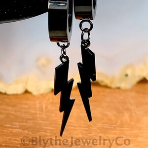 Thunder earrings Hoop Lightning Bolt Earrings unique dangle Earrings