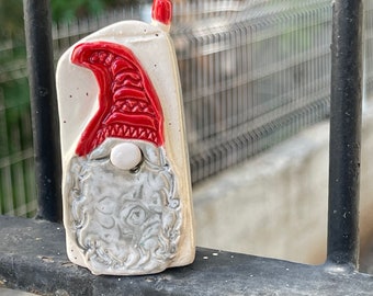Ceramic House|Ceramic Tiny House|Ceramic Santa Claus House|Miniature Ceramic House |Gnome Gift|Santa Claus Christmas Gift|Whimsical Art|