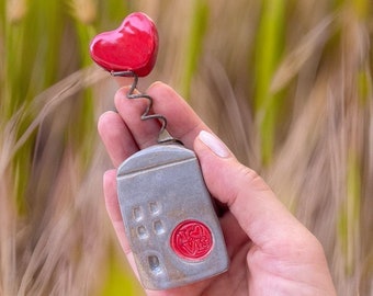 Tiny Ceramic House|Ceramic Tiny House|Handmade unique gift idea |Nursery Decor|Miniature Ceramic House |Ceramic House|Gifts for her