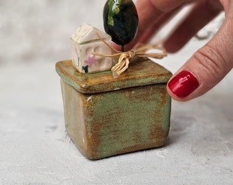 Ceramic Trinket Box|Ring Storage Box|Jewellery Box|Wedding Ring Box