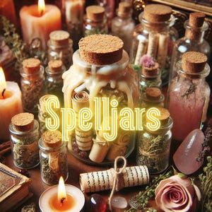 Spelljar Glaszauber  Energie  Fokus witchspell zauber magie Rituale Talismane Glücksbringer