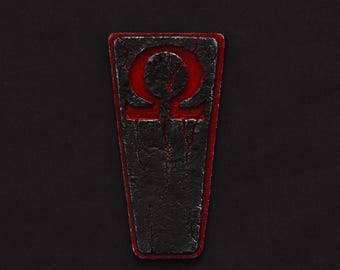 PlayStation 5 hand made and painted God Of War badge logo for front panel.
