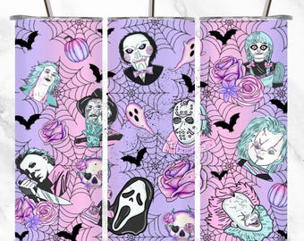Horror movie characters- Handmade Custom Stainless Steel Tumbler Glossy