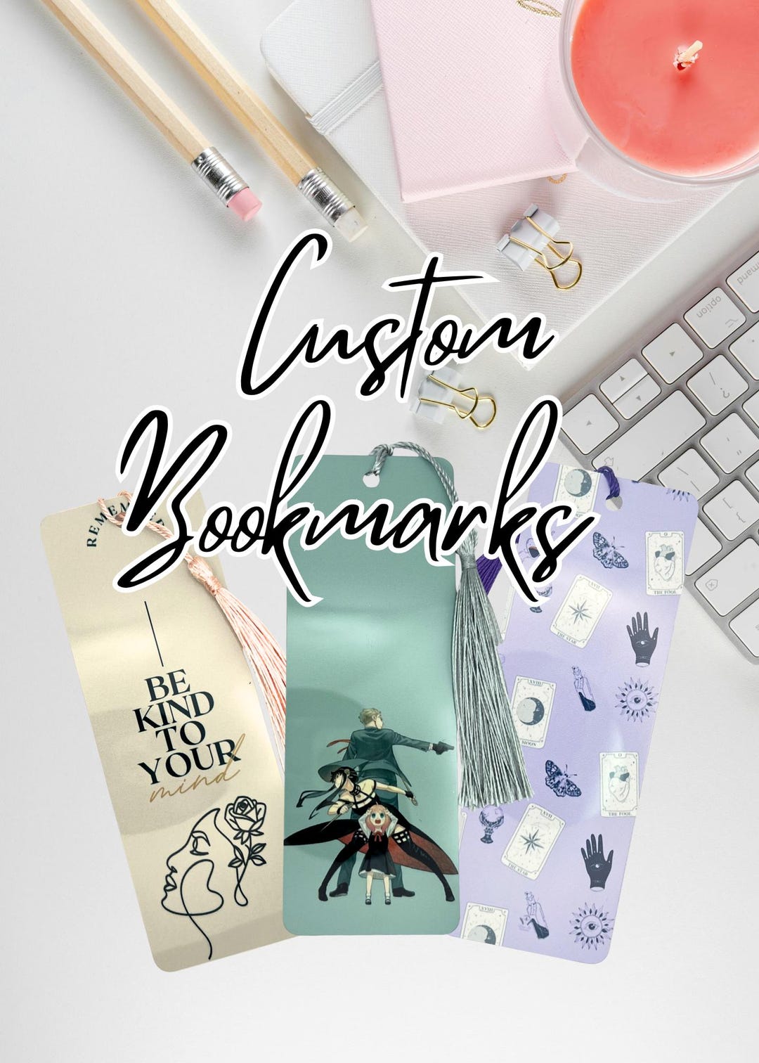 Custom Metal Photo Bookmark | Personalized Book Lover Gift (one Side ...