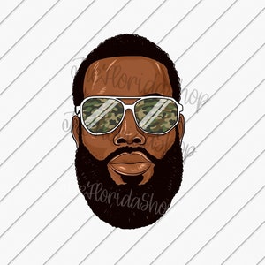 Afro Man Png, Black Dad png, Black Man With Beard, Camo png, Sublimation Designs Downloads, DTG Files, Black Pride Png