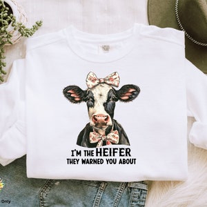 Sassy Cow PNG: Heifer Design, Western Sublimation (Digital Download)