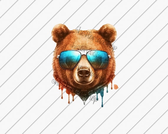 Bear Sunglasses png, Clipart png, Nature png, Father's Day png, Bear png, Shirt for Dad, Sublimation Designs Downloads, Coffee Mug png