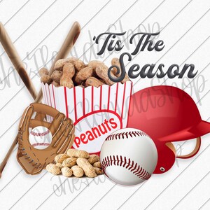 Tis het seizoen Baseball Mom PNG, Baseball Shirt Design, Sublimatie Design Downloads, Sport png, DTF Files